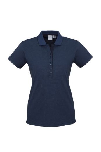 Picture of Biz Collection Ladies Shadow Polo Shirt Cotton Rich Soft Feel Cross Dye